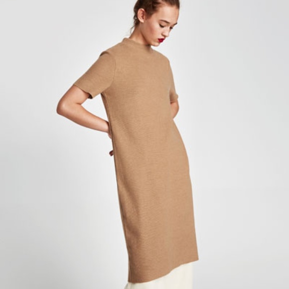 funnel neck dress zara